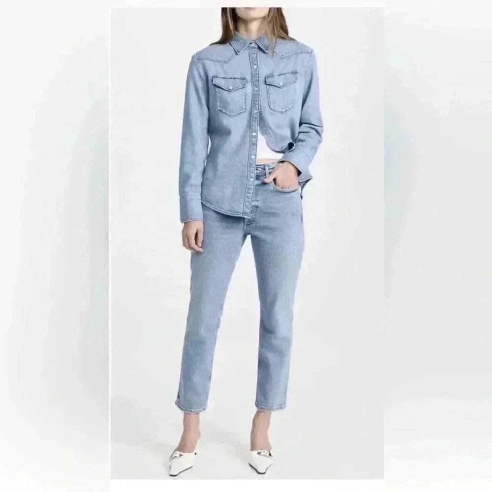 NEW Citizens Of Humanity Charlotte Crop High Rise Straight Jeans Dalia Size 27